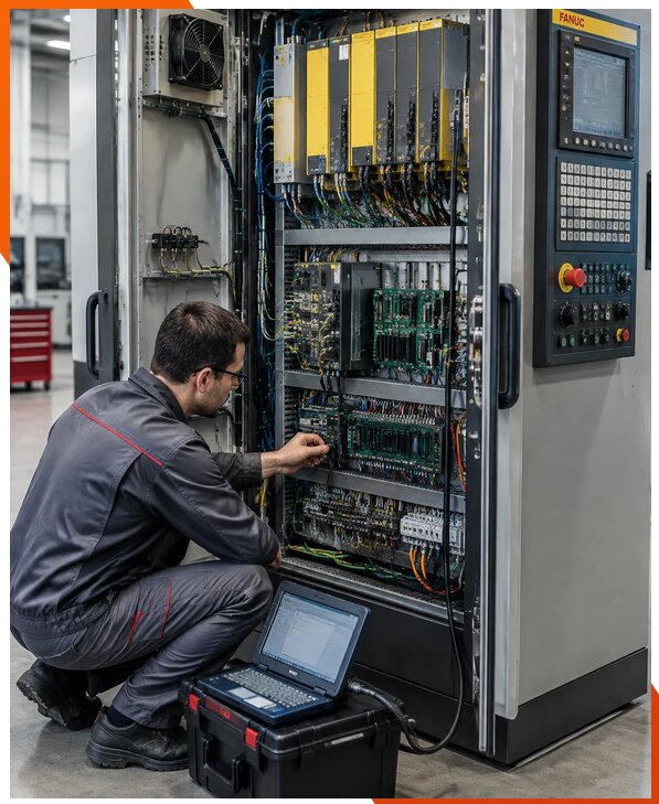 Ремонт систем ЧПУ FANUC промышленных станков в Троицке