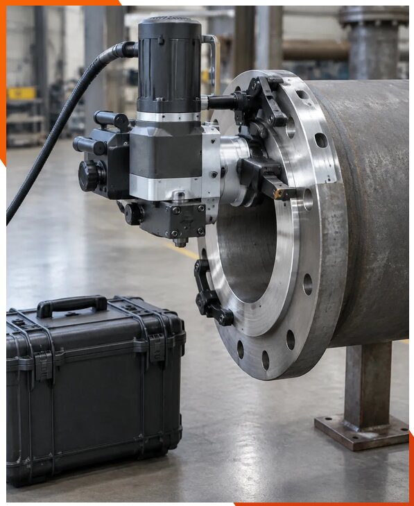 Поставка мобильных станков для обработки фланцев в Троицке